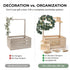 lifemories Closet 2X Sets, 5 Wooden Baby Shower Crate & Basket with Hanger Rack - Customizable Gift Basket