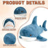 Djungelskog (60cm/24inch) Giant Stuffed Animal, Shark Plush, Shark Stuffed Animal, Shark Pillow for Home Room Dcor