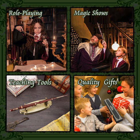 Magic Wizard Wand, Witch Sorcerer Toy Wands for Collectible Magical Gifts for Kids Halloween Christmas Party