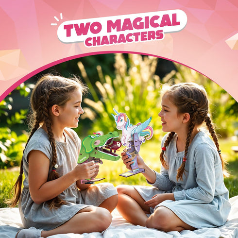 6,7,8,9,10,11,12 Smartivity Mech Miracles - Magical Unicorn & Cute Crocodile for Girls Ages Years I DIY Craft Kit |