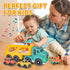1-3,2-4,3-5 1-7 Car Carrier Toy Truck Light&Sound, Truck & Car Toys for Toddlers Years Old Boys Girls,Christmas