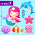 7 KRAFUN Mermaid Sea Animals Beginner Sewing Kit for Kids Art & Craft kit, Includes Soft Plush Dolls, Instructions