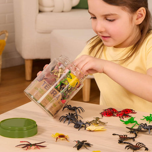 60pcs Playset 3+ Terra by Battat Insects & Bugs Toy Tube Mini Plastic Creepy Crawly Animal Figurines for Kids Realistic