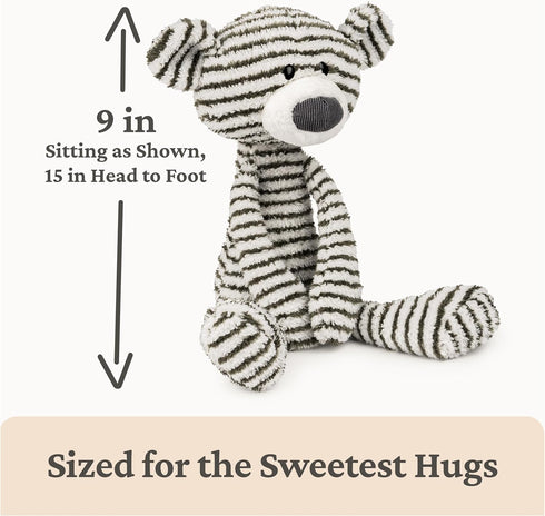 1 15 GUND Toothpick Stripes, Teddy Bear Stuffed Animal for Ages and Up, Black/White