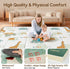 79x71 Tummy Foldable Baby Play Mat for Floor, PIGLOG Extra Large Crawiling Play Mat for Babies, Waterproof & Portable