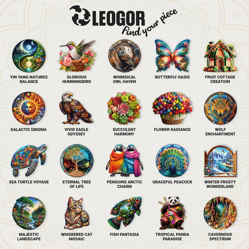 500 (17.1 16.8 5mm LEOGOR Premium Wooden Jigsaw Puzzles for Adults Pieces x in), Large Winter Puzzle, Extra-Thick