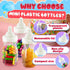 24 Pcs Small Bottles for Mom to Be Party Clear Fillable Milk-Shaped Containers for Candy, Figurines, Coins, Trinkets