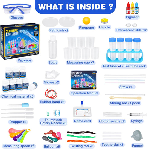 Kids,80 6 7 8 9 Science Kit for Science Lab Experiments,Scientist Costume Role Play STEM Educational Learning