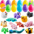12Pcs 3D 8+) JOYIN Prefilled Easter Eggs with Mini Animals, Magic Toy, Easter Basket Stuffers for Boys & Girls, Easter
