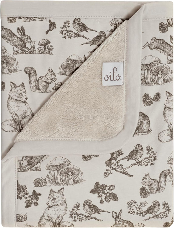 Oilo Woodland Baby Blanket, Woodland Animal Baby Blanket with Ultra?Soft Plush Backing