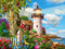 Springbok's Coastal Illumination 500 Piece Jigsaw Puzzle for Adults, Features an Idyllic Coastal Retreat Made in USA