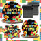 100 Pcs Building Block Party Supplies, Tableware Plates Napkins, Building Block Party Decoration for Birthday Party