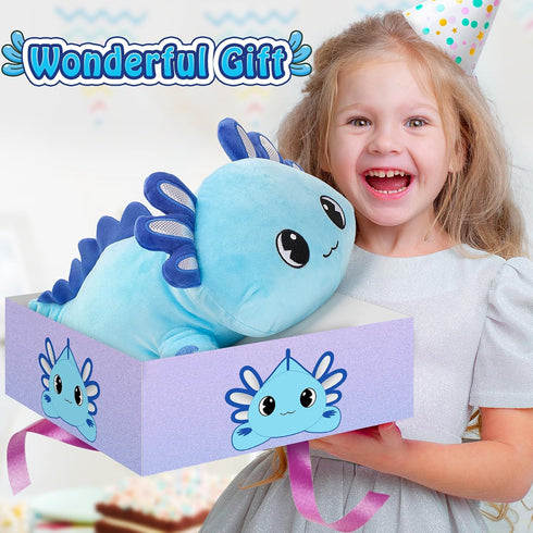 13" Officygnet Axolotl Plush, Soft Stuffed Animal Plush Toy, Cute Axolotl Plushies Pillow, Kawaii Plushies Dolls
