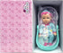 Little Darlings: 12" Bassinet Baby Doll Set - Teal, Pink, Stars - Soft Body Doll with Accessories for Kids Ages 2+