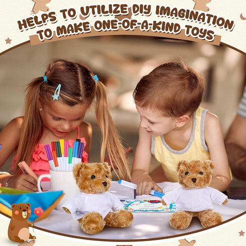 Blueweenly 20 5 9.84 Inches 5 12 5 Pcs Graduation Make Your Own Stuffed Animal Teddy Bear Kit Including Velvet Animal