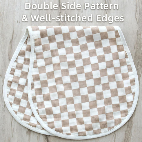 LifeTree 2 Pack Muslin Baby Burp Cloths - Large 70% Viscose from Bamboo & Cotton