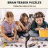 Brain Teaser Puzzles for Adults - 16pcs Disentanglement Metal Wooden Logic Puzzle Gift for Teens