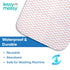 Extra Large Waterproof Baby Changing Pad for Dresser - Portable Travel Changing Mat in Peach Chevron