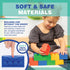 UNiPLAY Plump Soft Building Blocks - 12-Piece Jumbo Stacking Set for Ages 3 Months+