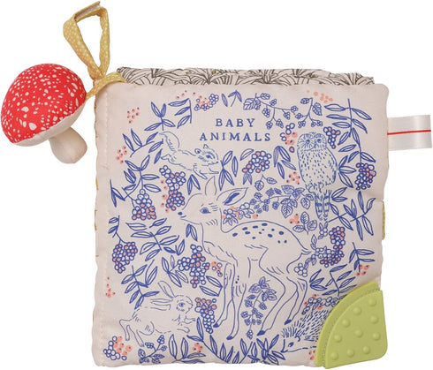 Manhattan Toy Deer One Soft Activity Crinkle Book & Fold Out Pat Mat for Baby, Toddler with Squeaker, Discovery Mirror