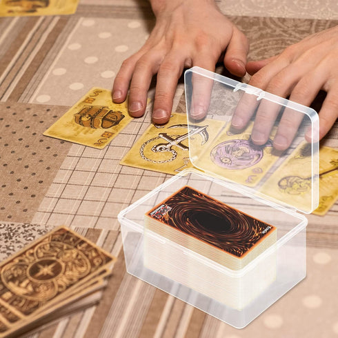 Playing Deck Card Storage Box - Plastic Card Boxes Compatible with 100 MTG Holder Storage Case.