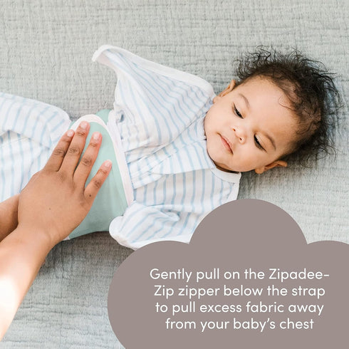 SleepingBaby Zipadee-Zip Snuggle Strap, Wearable Blanket Accessory for Transition Swaddle, One Size, Mint