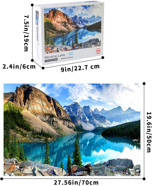 Yundu 1000 Piece Puzzles for Adults - Moraine Lake Jigsaw Puzzle
