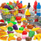 55 Pcs Grocery Store Pretend Play Food Set with Shopping Basket for