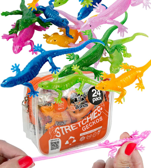 UpBrands Rubber Lizards Toys Bulk Set, Kit for Birthday Party Favors, Goodie Bags, and Classroom Prizes (24 Pack)
