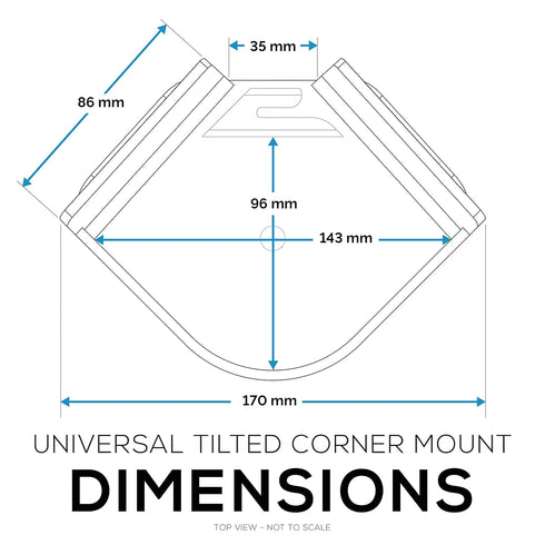3M (UCRNMT01 Universal Tilted Small Corner Wall Shelf, Floating, Stick On, No Screws for Baby Monitor for Crib