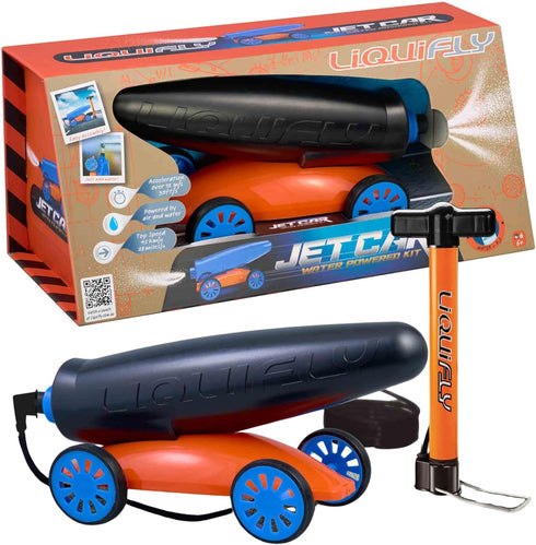 Heebie Jeebies Liquifly Jet Car, Water Powered Race Car with Air Pump, STEM Activity for Kids Ages 6+