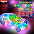 Light-Up Transparent Car Toy for Kids - Bump and Go with Colorful Gears, Music & LED Effects, Great Gift