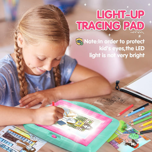 6-12, 6+ PLAY Light Up Tracing Pad for Kids, LED Tracing Pad Toys for Girls Ages Arts & Crafts Writing Drawing Tracer