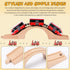 Set Kigley Wooden Train Track Expansion - Classic Bridge Accessory in Natural Wood Finish