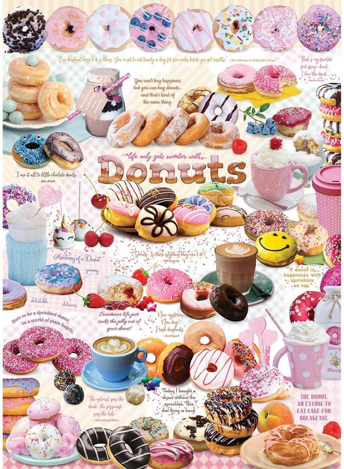 Cobble Hill 1000 Piece Puzzle - Donut Time, Sample Poster Included