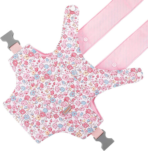 GAGAKU Baby Doll Carrier - Stuffed Animal Carrier for 12 to 24 Inch Reborn Dolls - Adjustable Straps, Pink Flowers