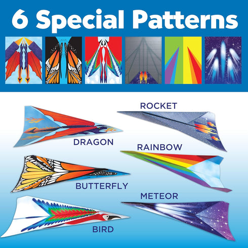 80 6+) Creativity for Kids Stunt Squadron Fold & Launch Paper Airplanes: Create Paper Airplanes, STEM Science Kit