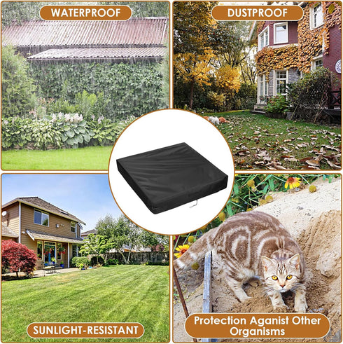 60" 60" 7.8"), Sandbox Cover, Heavy Duty Waterproof Sand Box Cover, Suitable Use as Kids' Outdoor Square Sandbox Lid