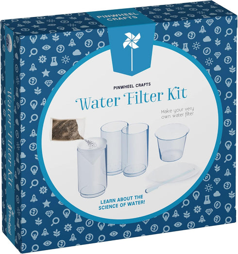 Water Filter DIY Kit for Kids - Educational Water Purification STEM Kits with Sand, Pebbles, Filter Chamber & Paper