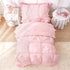 Set Set, 4 Wowelife Princess Toddler Bedding for Girls, Boho Toddler Bed Pieces Ruffles Jacquard Embroidery Toddler