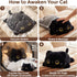 (13 Inch) Mewaii Cute Black Cat Plush Pillow, Kawaii Plushies Black Cat Stuffed Animals, Squishy Plushies, Cuddle Plush