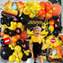 102pcs 18/12/10/5 Inch 2nd 3rd Construction Birthday Party Decorations Balloon Garland Arch Kit with Foil Excavator