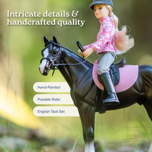 1:12 #61156 Breyer Freedom Series English Horse and Rider Figurine - Premium Scale Collectible Horse Toy - Educational