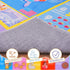 6x6 Kids Rugs for Playroom - Soft & Non-Slip Feet Round Educational Rug for Learning ABC Alphabet, Numbers, Shapes