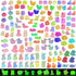 200 Pcs Mini Resin Animal Set - 32 Styles Glow in The