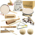 VINJOE Wooden Music Set - Kids Musical Instruments Toys, Natural Wood Percussion Instruments for Preschool