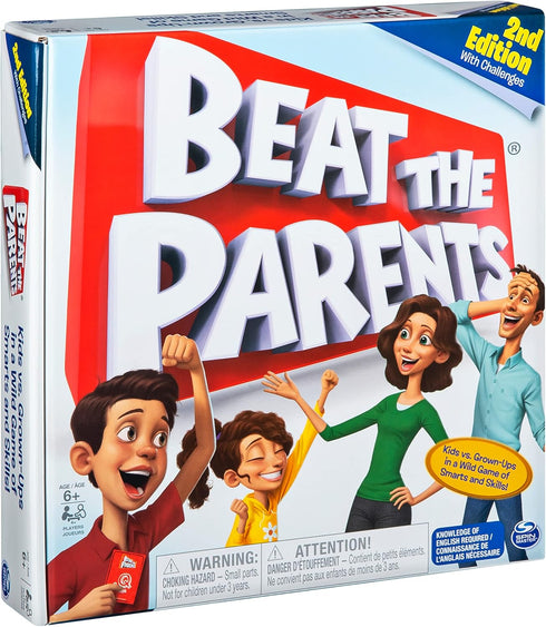Beat The Parents - Family Board Game of Kids Vs Parents with Wacky Challenges, Edition May Vary, Multicolor