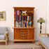 1:12 1:12 Scale Miniature Cupboard Bookshelf Classic Wooden Mini Storage Hutch Kitchen Dollhouse Bookshelf Wood Cabinet