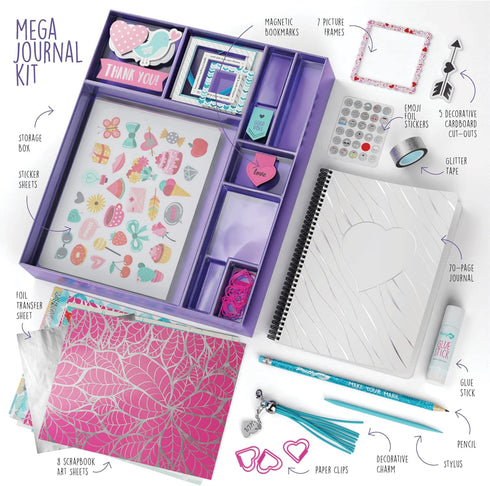 Pretty Me 8-14 Set DIY Journal Kit for Girls - Gift for Year Old Girl - Cool Birthday Gifts Ideas for Teens - Fun, Cute