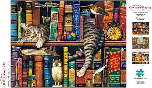Buffalo Games - 750 Piece Jigsaw Puzzle - Charles Wysocki - Frederick the Literate, Multicolor, 24"L x 18"W
